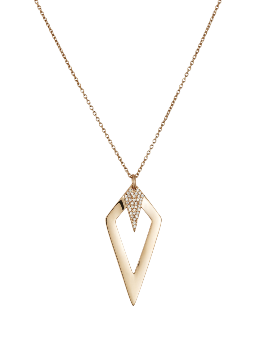 Product image 1 of 4, which shows Toolally Arrowhead Pendant Necklace, Gold