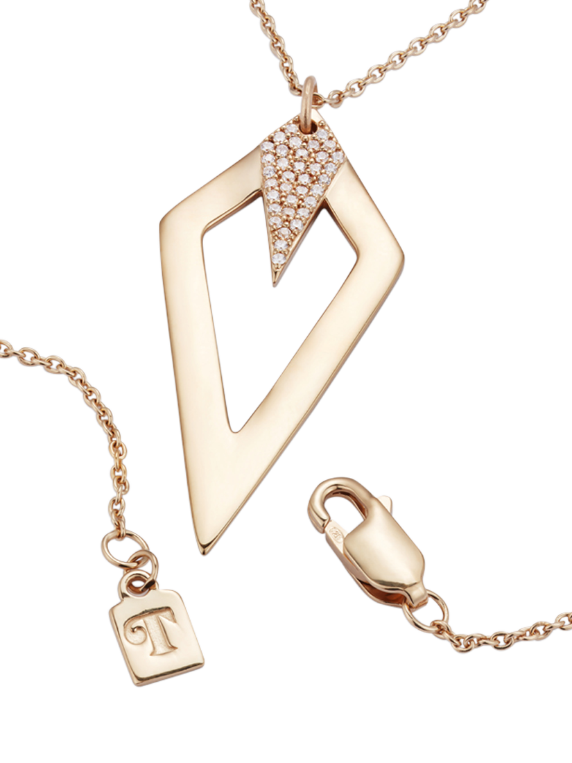 Product image 2 of 4, which shows Toolally Arrowhead Pendant Necklace, Gold