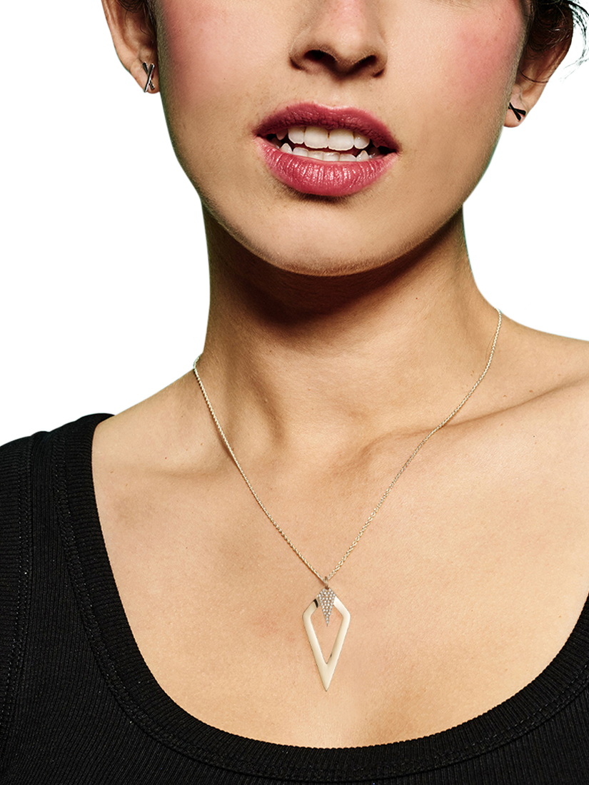 Product image 4 of 4, which shows Toolally Arrowhead Pendant Necklace, Gold