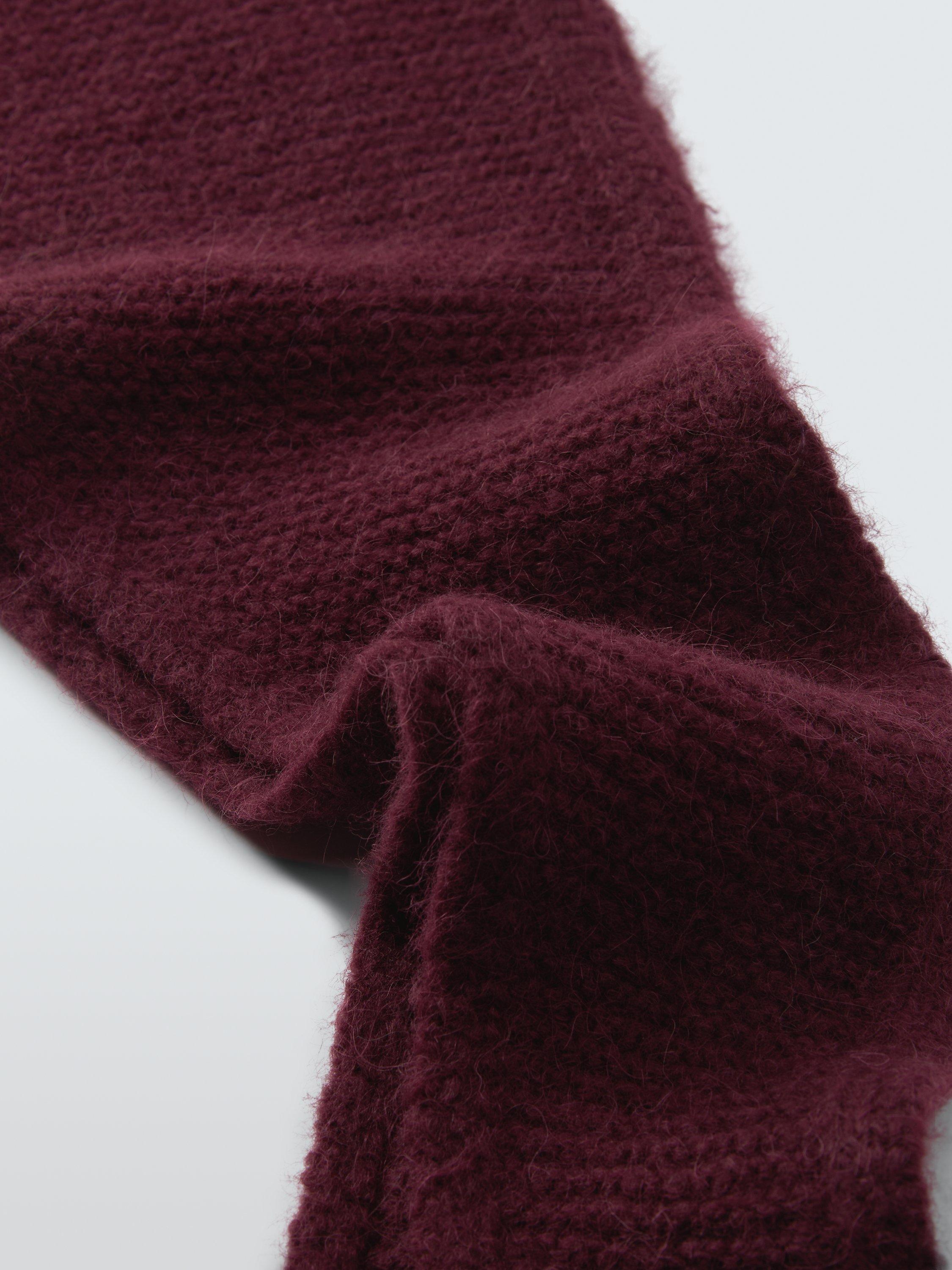 Product image 3 of 5, which shows John Lewis Wool Blend Hood Scarf, Fig