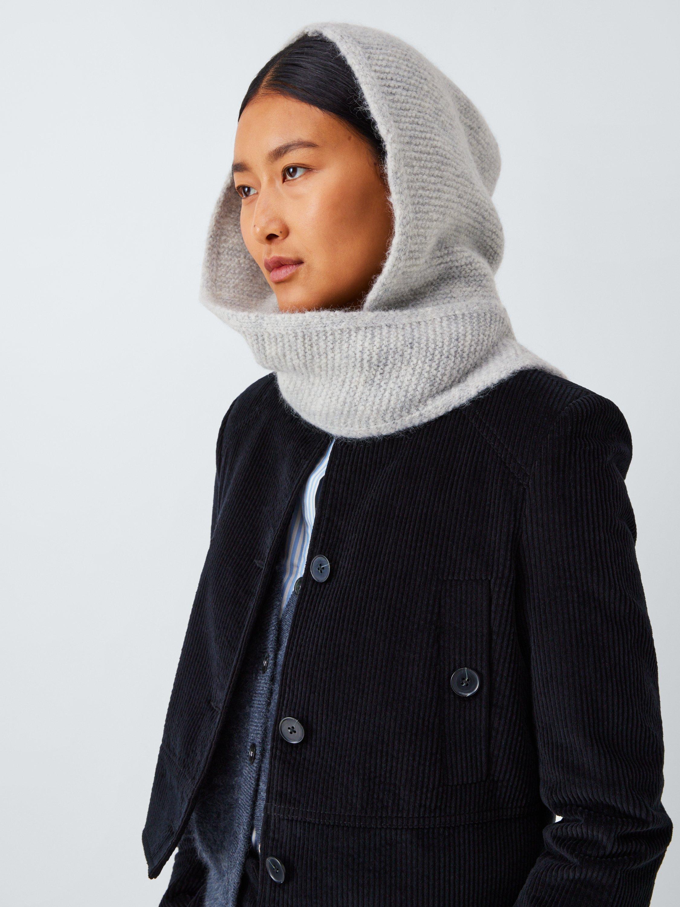 Product image 5 of 5, which shows John Lewis Wool Blend Hood Scarf, Grey
