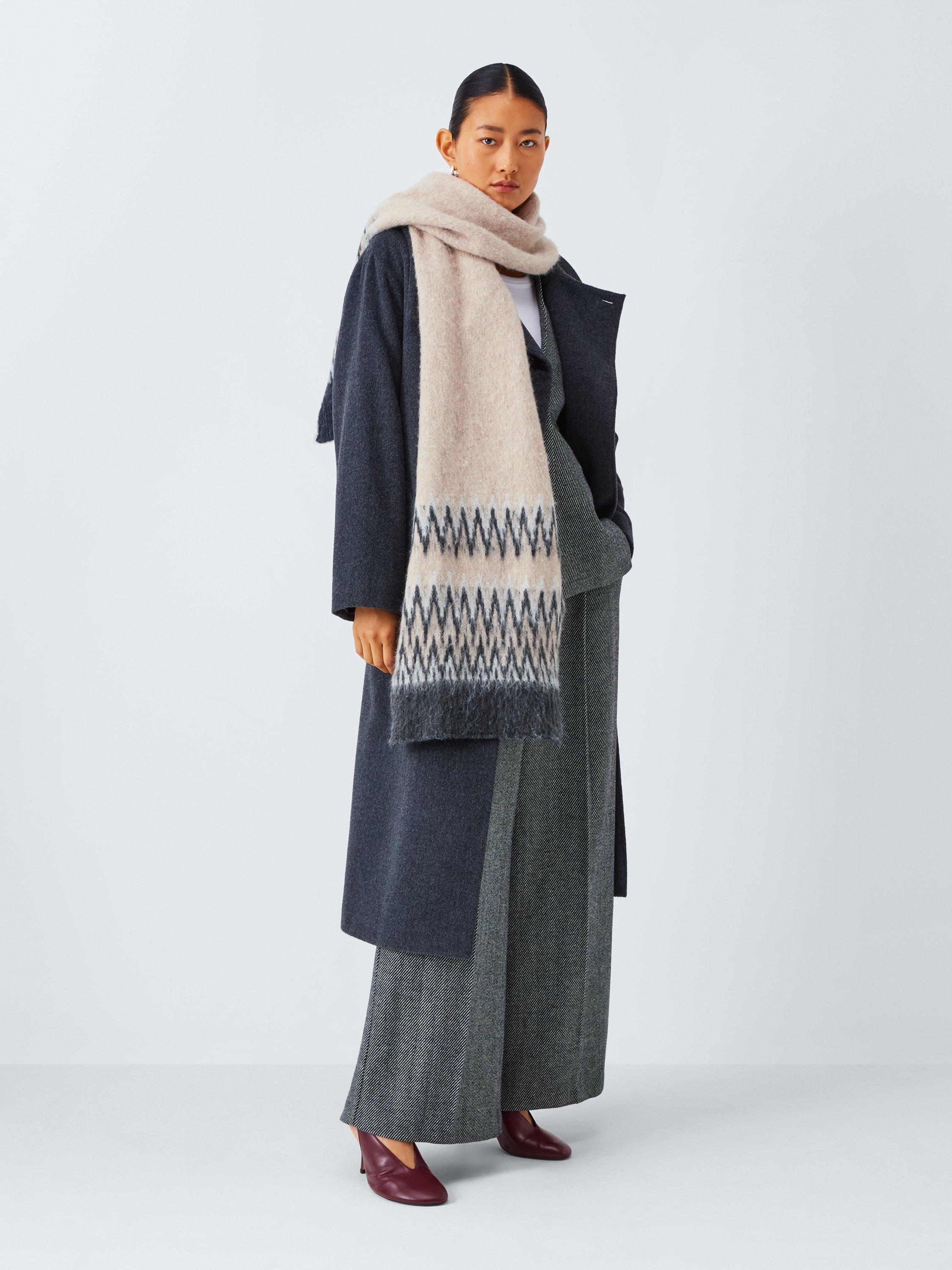 Product image 5 of 5, which shows John Lewis Fairisle Wool Blend Scarf, Natural/Multi