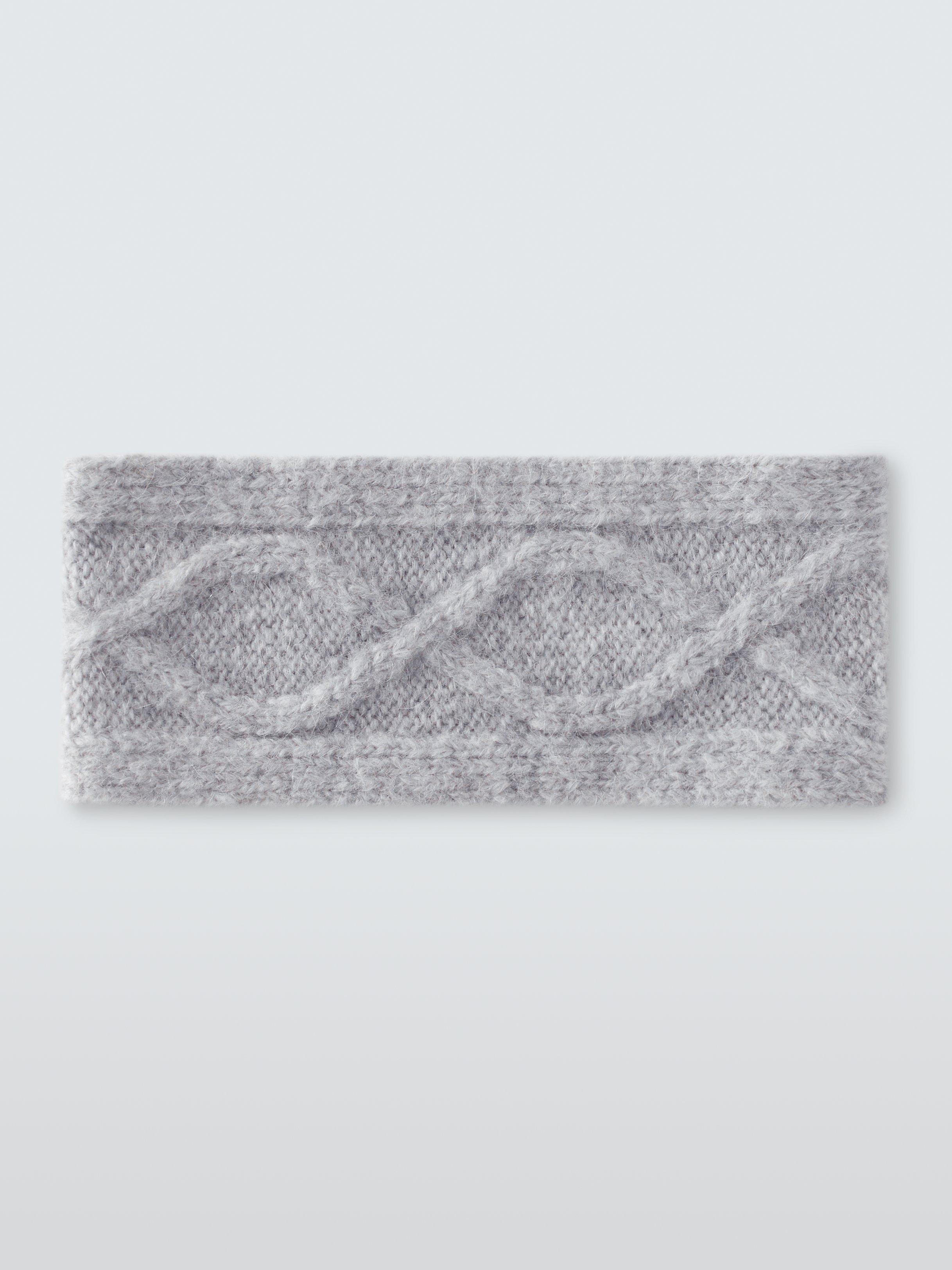 Product image 2 of 4, which shows John Lewis Cable Knit Wool Blend Headband, Grey
