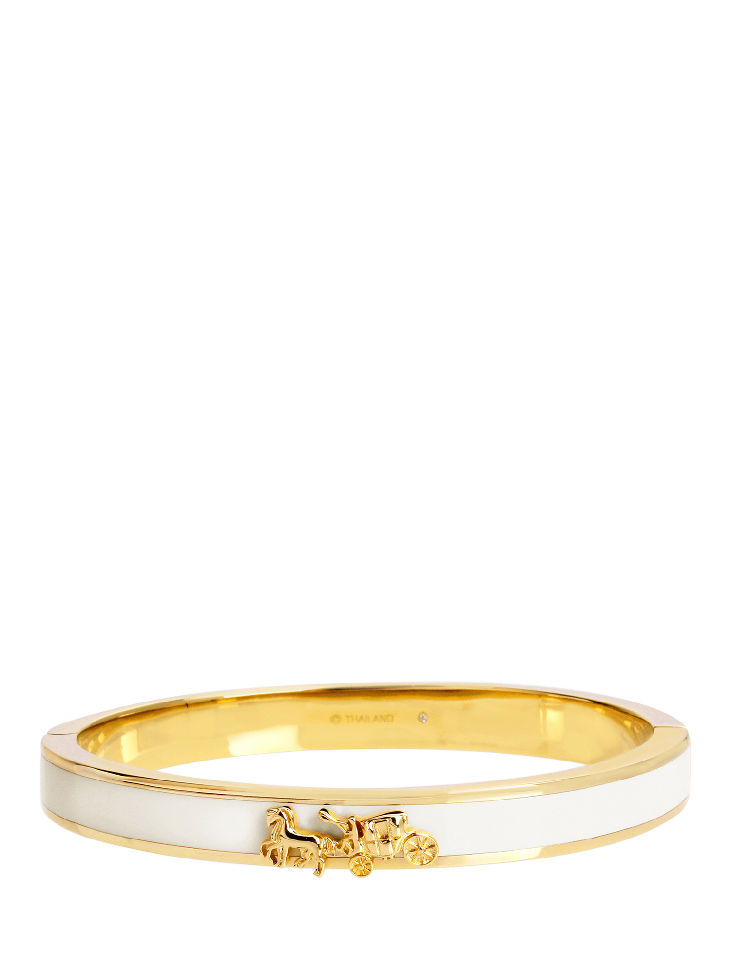Product image 1 of 3, which shows Coach Enamel Bracelet Bangle, Gold