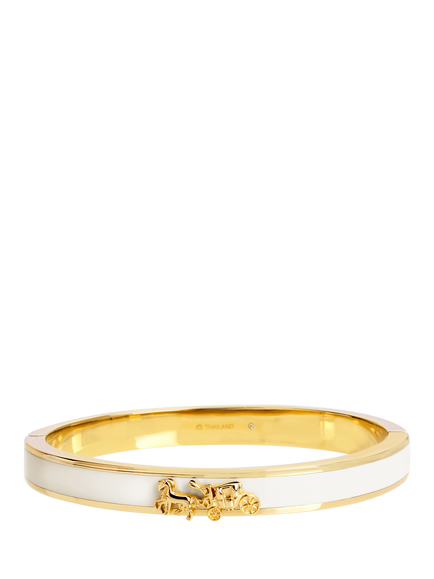 Coach Enamel Bracelet Bangle, Gold, Gold