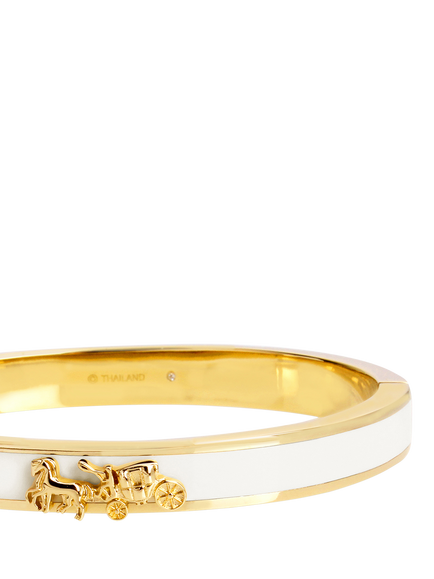 Coach Enamel Bracelet Bangle, Gold - view 2, Gold