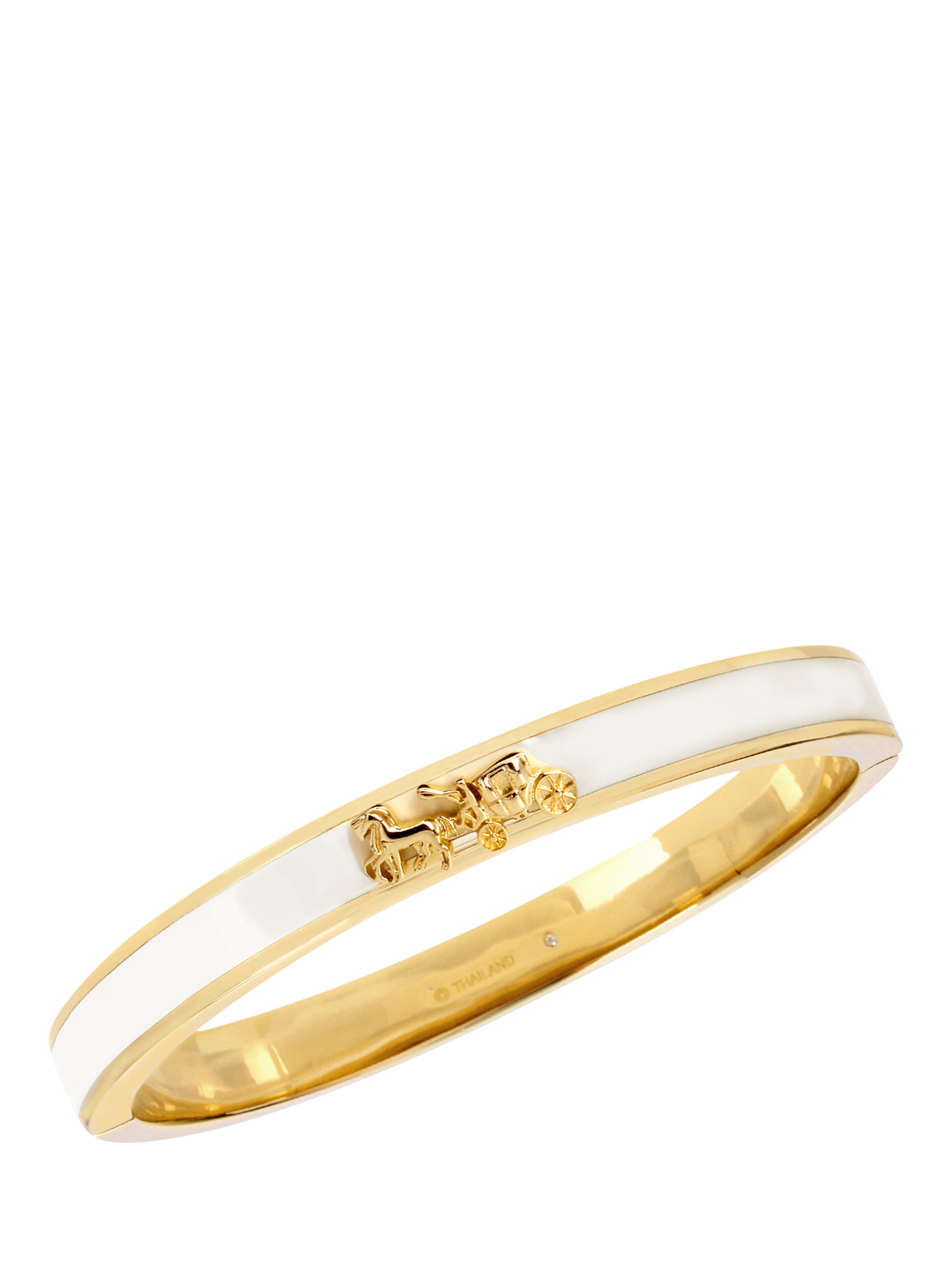 Product image 3 of 3, which shows Coach Enamel Bracelet Bangle, Gold