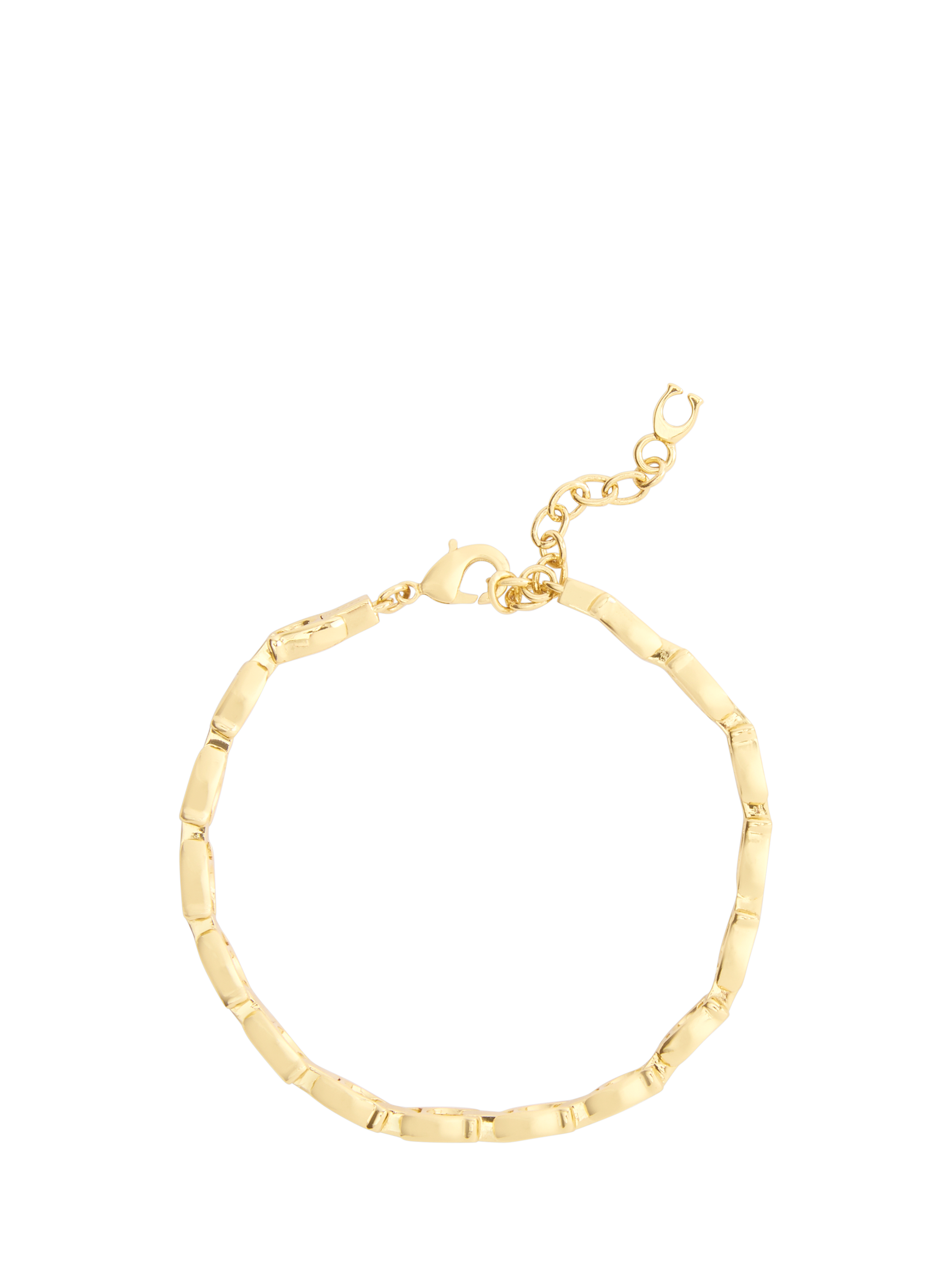 Product image 2 of 3, which shows Coach Sculpted Link Bracelet, Gold