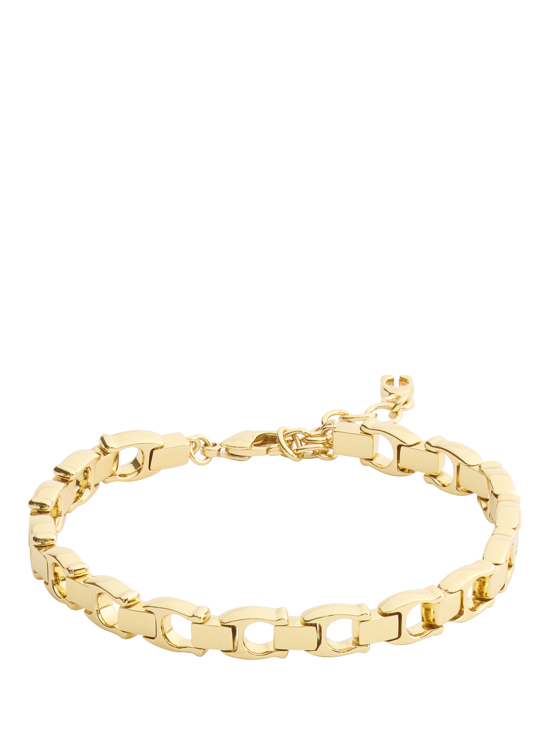 Product image 3 of 3, which shows Coach Sculpted Link Bracelet, Gold