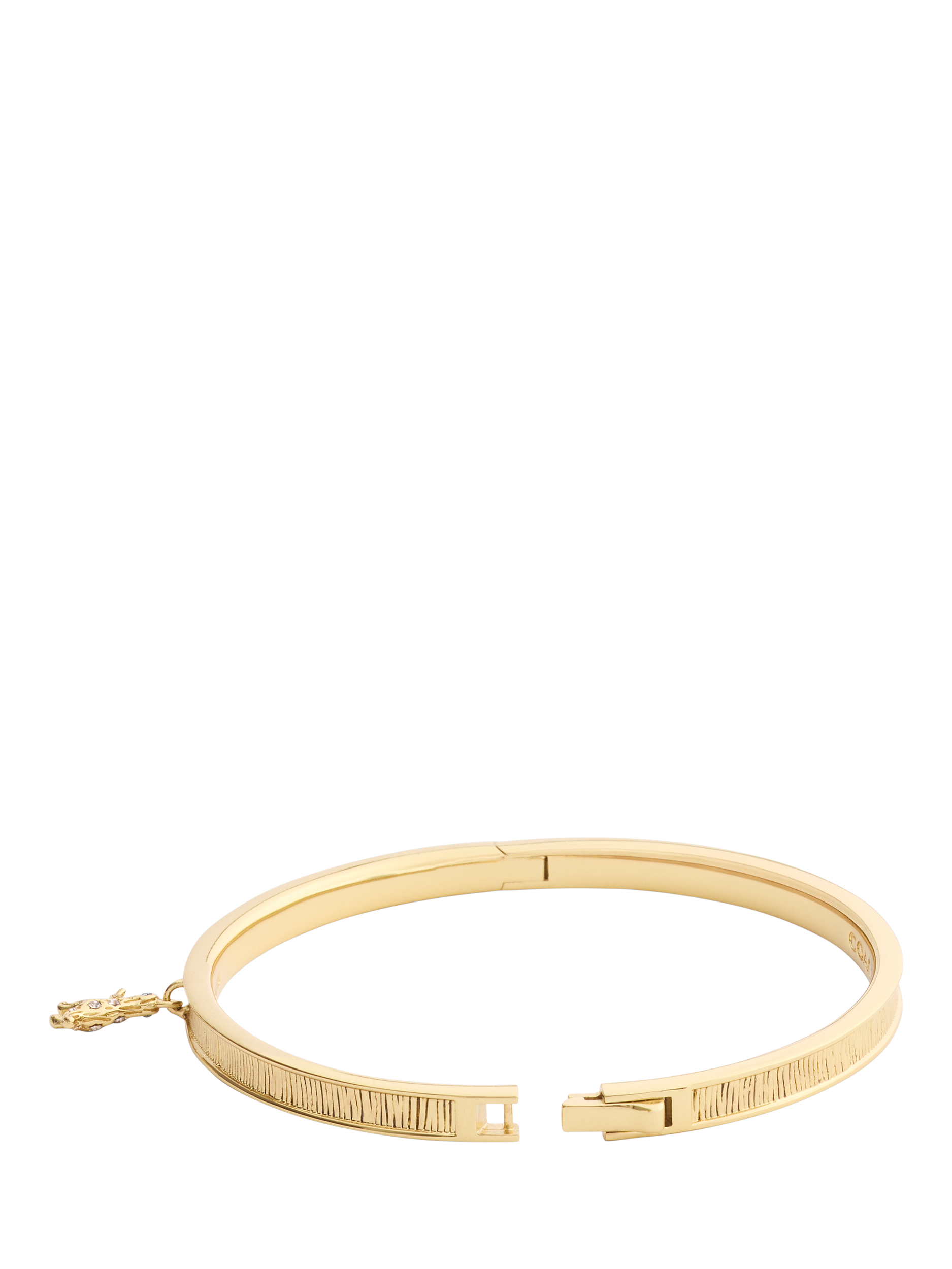Product image 4 of 5, which shows Coach Rexy Dino Charm Hinged Bangle, Gold