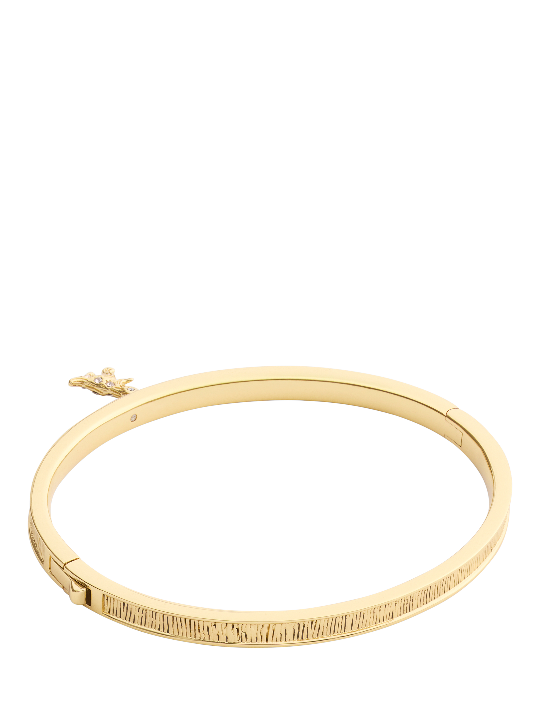 Product image 5 of 5, which shows Coach Rexy Dino Charm Hinged Bangle, Gold