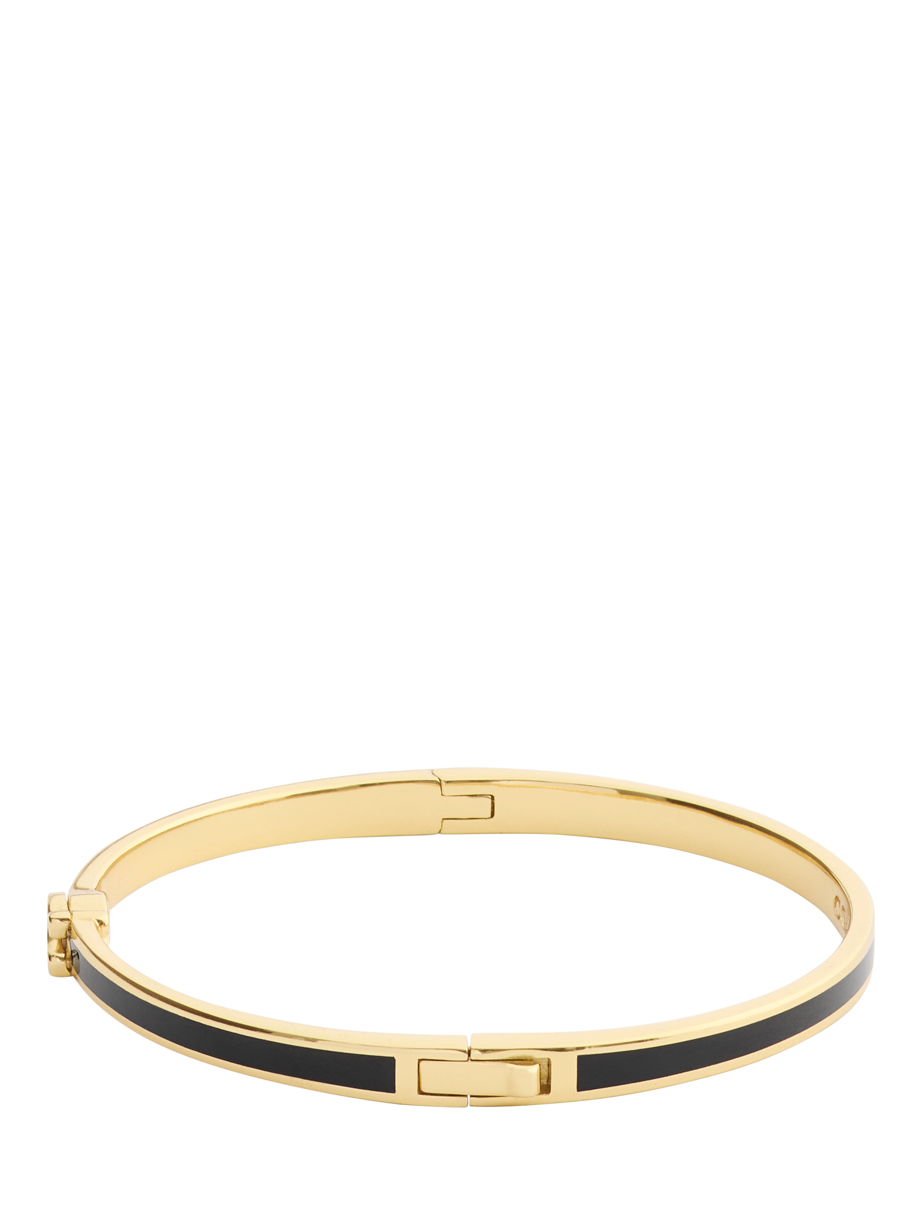 Product image 5 of 6, which shows Coach Sculpted C Enamel Hinged Bangle, Gold
