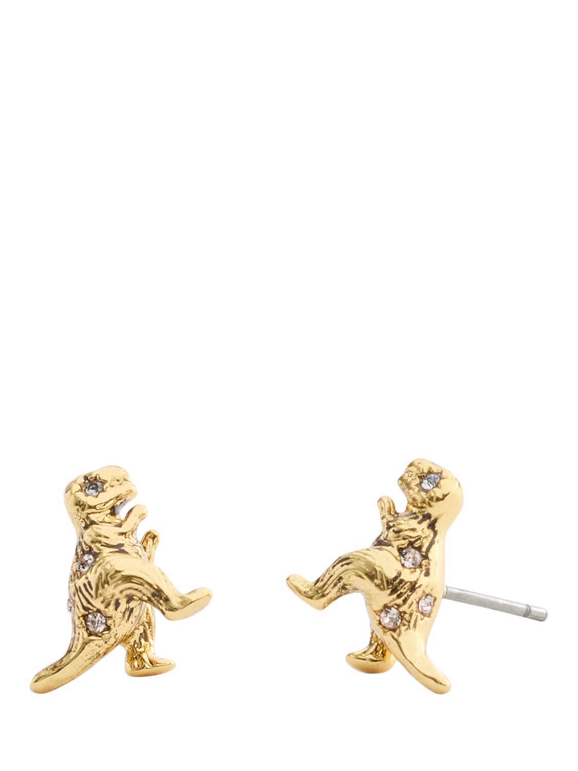Product image 1 of 2, which shows Coach Rexy Dino Stud Earrings, Gold