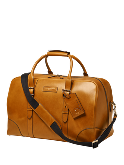 Aspinal of London Harrison Weekender Large Holdall Bag, Chestnut