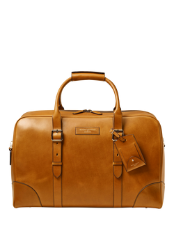 Aspinal of London Harrison Weekender Large Holdall Bag - view 2, Chestnut