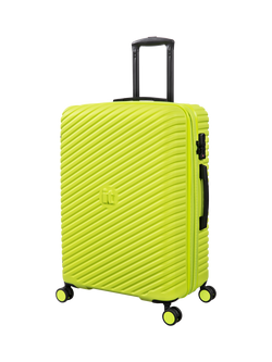 it luggage Pleating 4-Wheel 69.5cm Expandable Medium Suitcase, 107L, Lime Punch