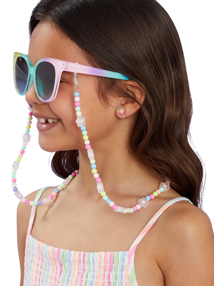 Angels by Accessorize Kids' Ombre Cat's Eye Sunglasses, Chain & Case Set - view 2, Ombre