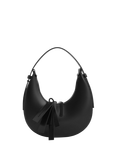 CHARLES & KEITH Carey Crescent Faux Leather Hobo Bag, Black