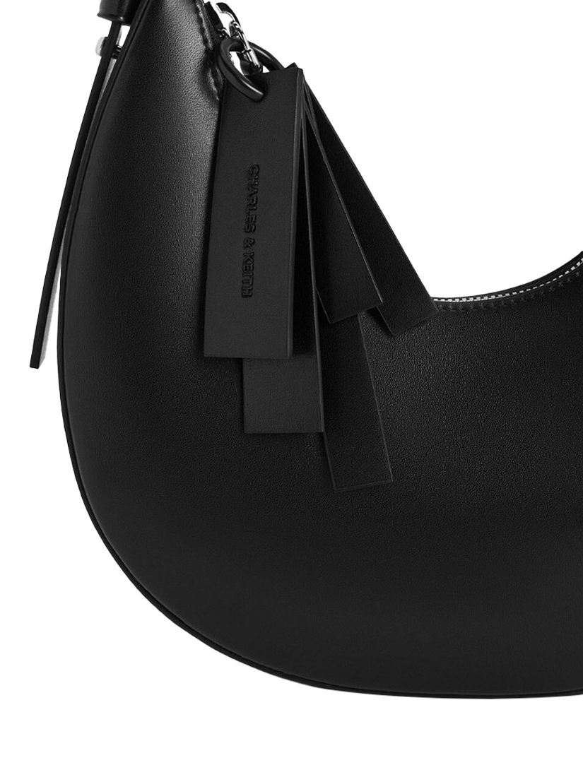 Product image 2 of 4, which shows CHARLES & KEITH Carey Hobo Bag, Black