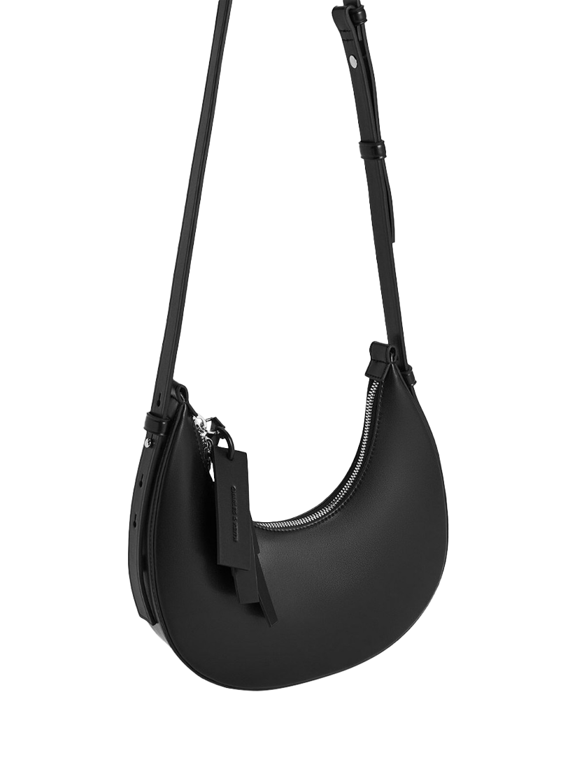 Product image 3 of 4, which shows CHARLES & KEITH Carey Hobo Bag, Black