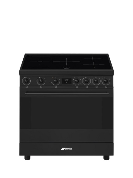 Smeg Classic C9IMN2 Freestanding Induction Hob Cooker, Black