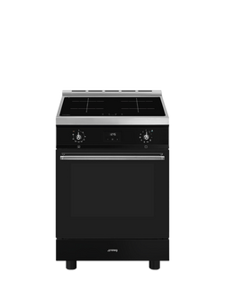 Smeg Concert C6IPBLT2 Freestanding Induction Hob Cooker, Black