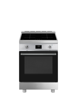 Smeg Concert C6IPXT2 Freestanding Induction Hob Cooker, Stainless Steel, Stainless Steel