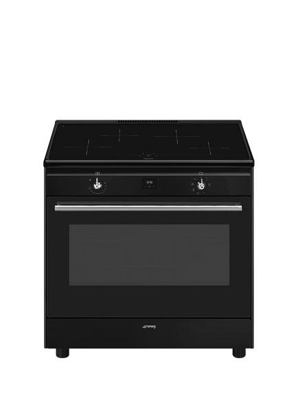 Smeg Concert CX91IMBL Freestanding Induction Hob Cooker, Black