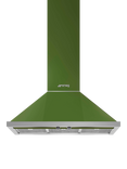 Smeg Portofino KPF9OG Chimney Cooker Hood, Olive Green