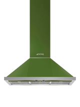 Smeg Portofino KPF9OG Chimney Cooker Hood, Olive Green