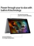 HP ENVY x360 14-fa0004na Convertible Laptop, AMD Ryzen 5 Processor, 16GB RAM, 512GB SSD, 14” WUXGA Touchscreen, Meteor Silver