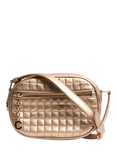 Pre-loved CELINE C Charm Quilted Cross Body Bag, Gold