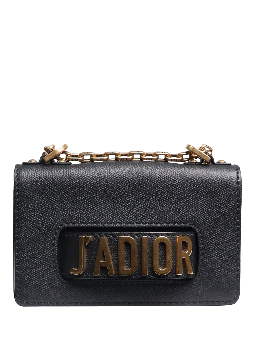 Pre-loved Christian Dior J'Adior Leather Mini Cross Body Bag, Black