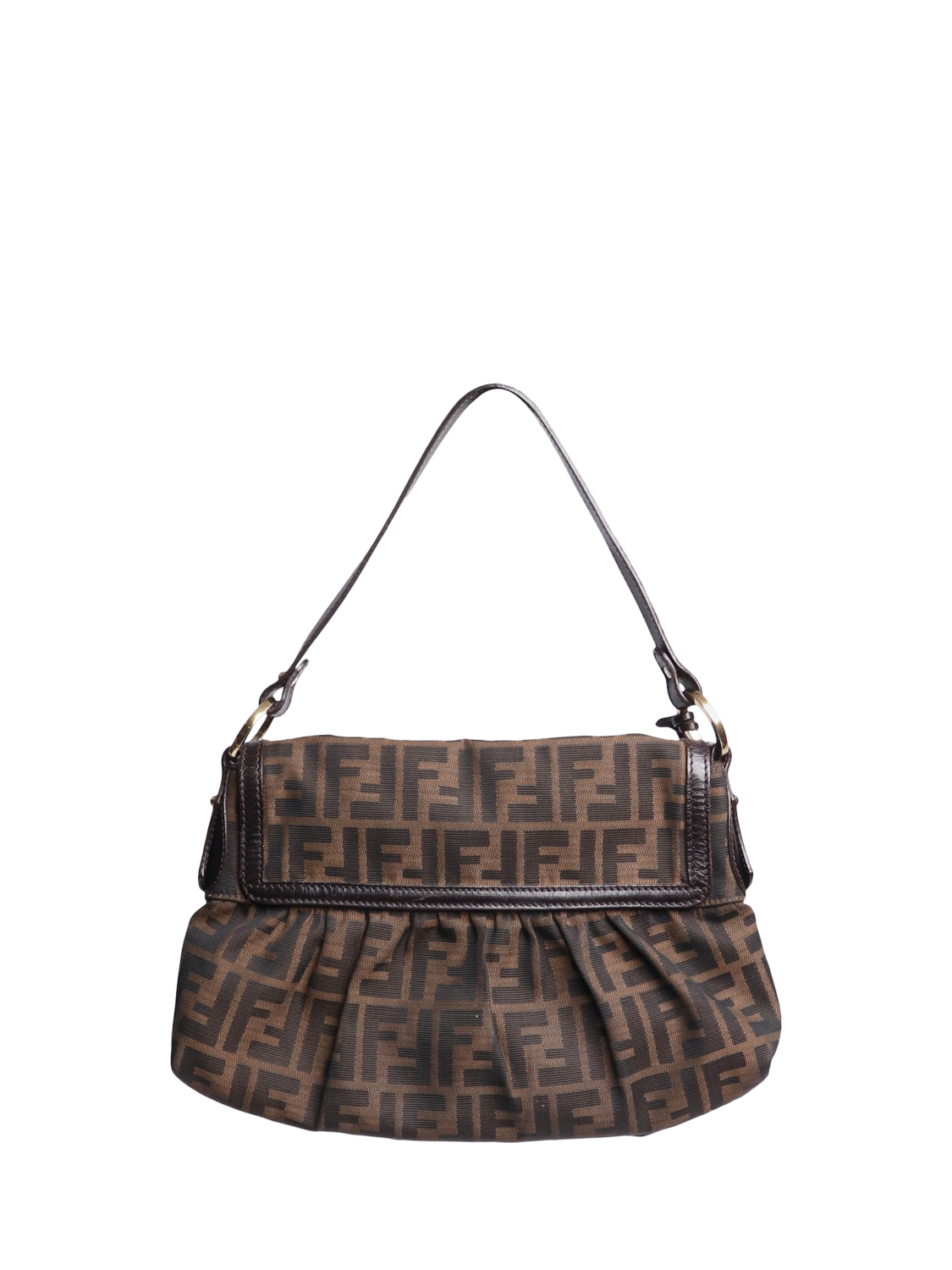 Pre-loved Fendi Zucca Shoulder Bag, Brown