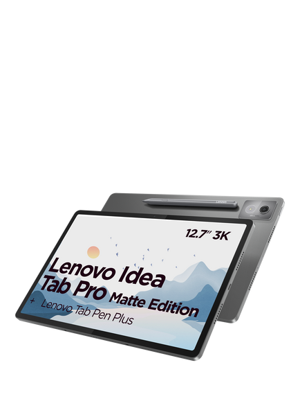 Lenovo IdeaTab Pro Matte Edition Tablet, Android, 8GB RAM, 128GB, 12.7”, with Tab Pen Plus, Luna Grey, Luna Grey