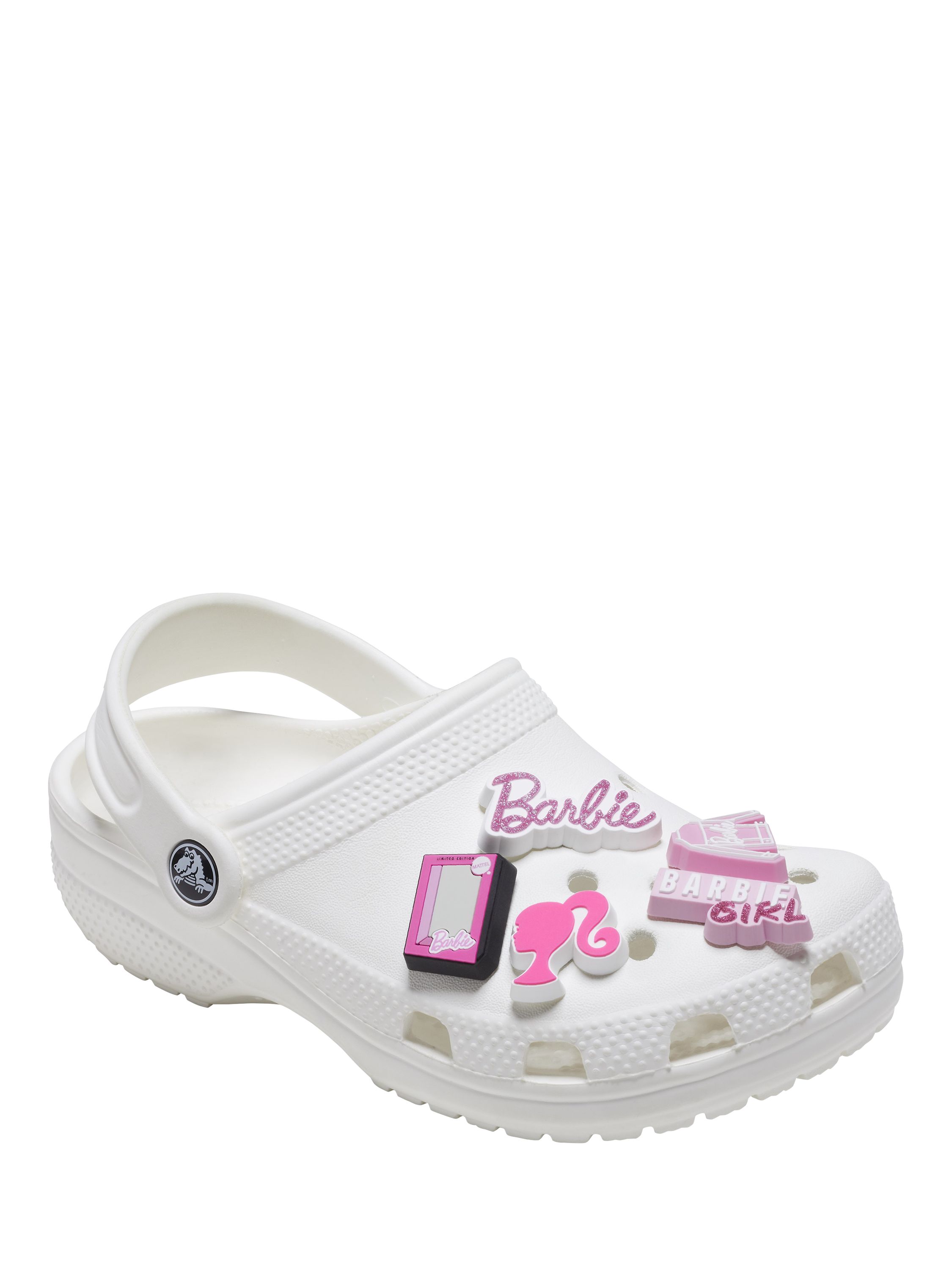 Product image 3 of 3, which shows Crocs Kids' Barbie Jibbitz, Pack of 5, Multi