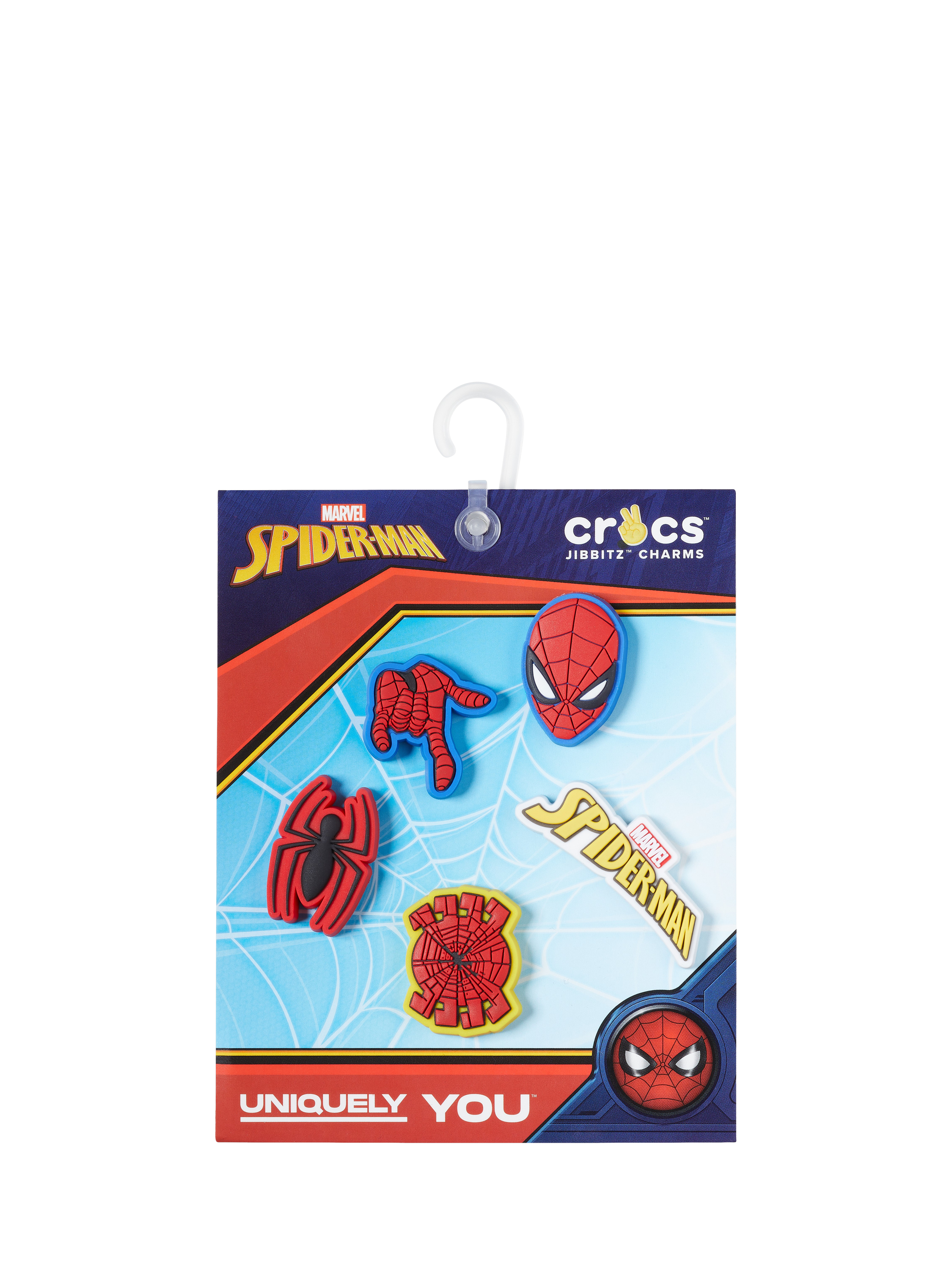 Product image 2 of 4, which shows Crocs Kids' Spiderman Jibbitz, Pack of 5, Multi