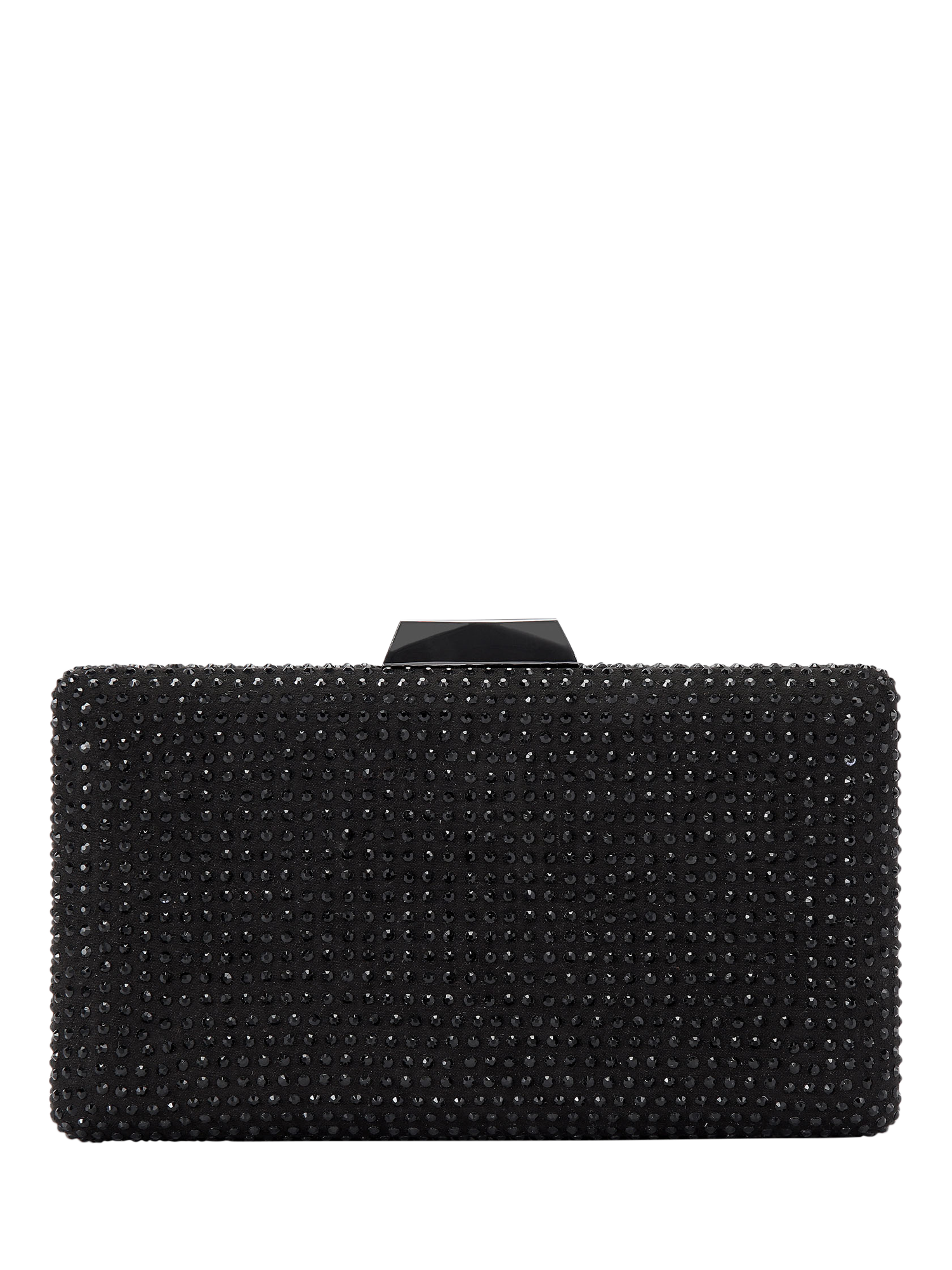 Product image 1 of 6, which shows KG Kurt Geiger Bella Gem Clutch Bag, Black