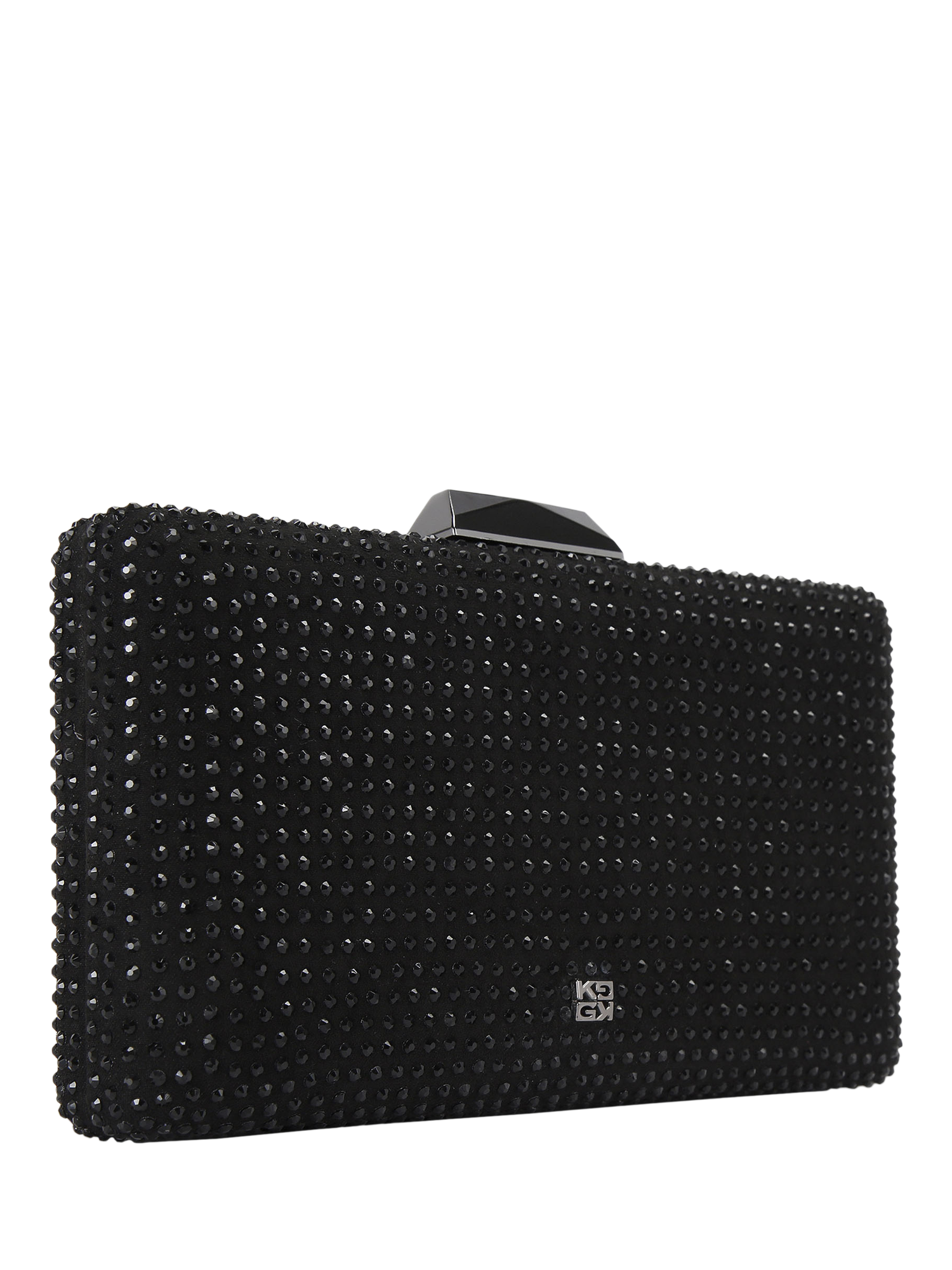 Product image 5 of 6, which shows KG Kurt Geiger Bella Gem Clutch Bag, Black