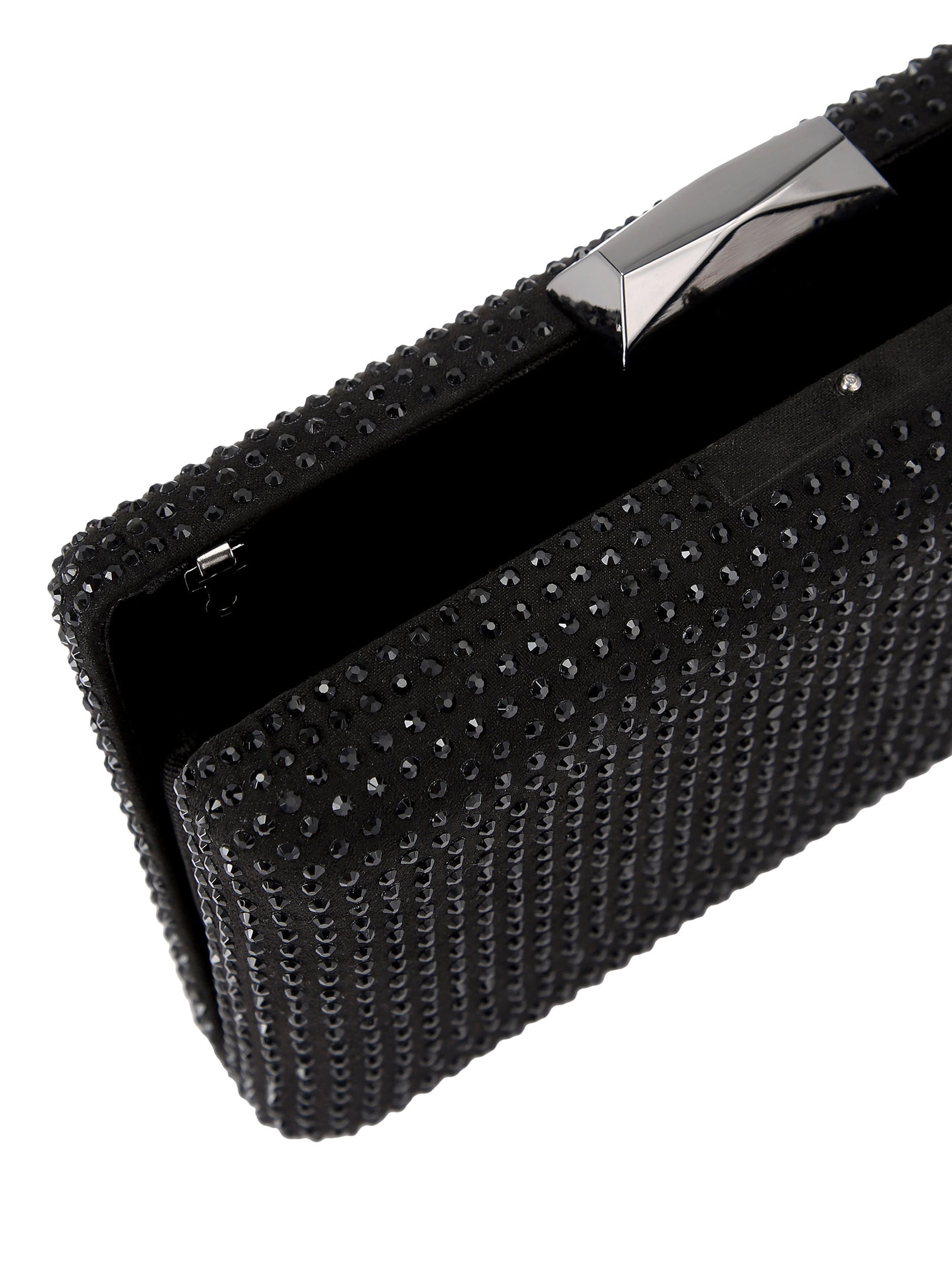 Product image 6 of 6, which shows KG Kurt Geiger Bella Gem Clutch Bag, Black