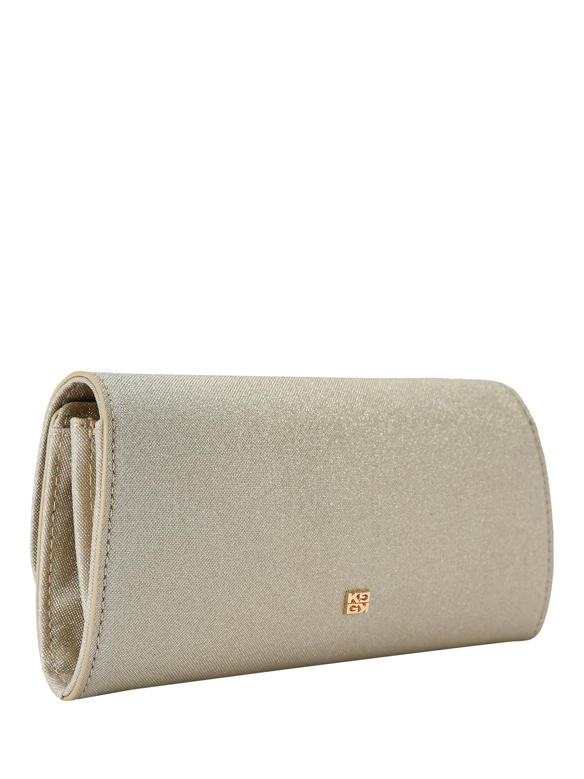 Product image 5 of 6, which shows KG Kurt Geiger Blake Clutch Bag, Gold