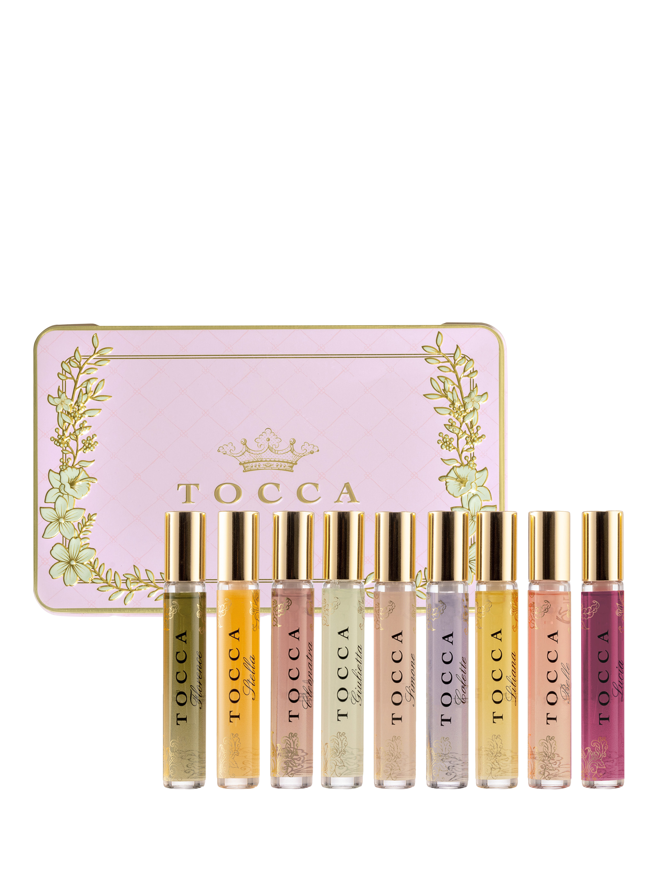 Product image 1 of 2, which shows TOCCA Luxury Fragrance Wardrobe Pink Edition Fragrance Gift Set, 9 x 4.5ml