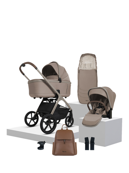 Silver Cross Cove Pushchair and Accessories Bundle, Champagne