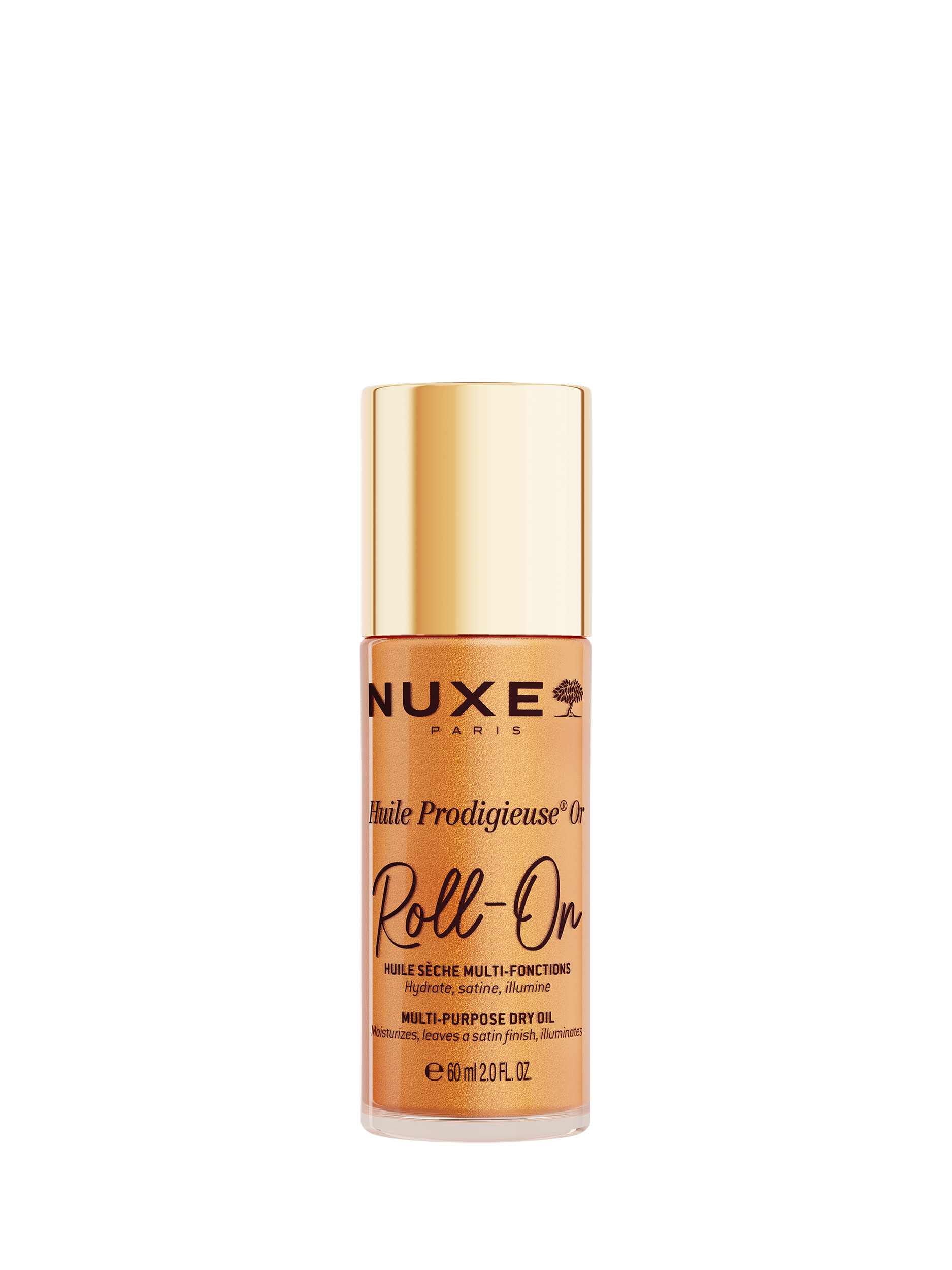 Product image 1 of 9, which shows NUXE Roll-On Huile Prodigieuse® Multi-Purpose Dry Oil for Face, Body and Hair Shimmer, 60ml