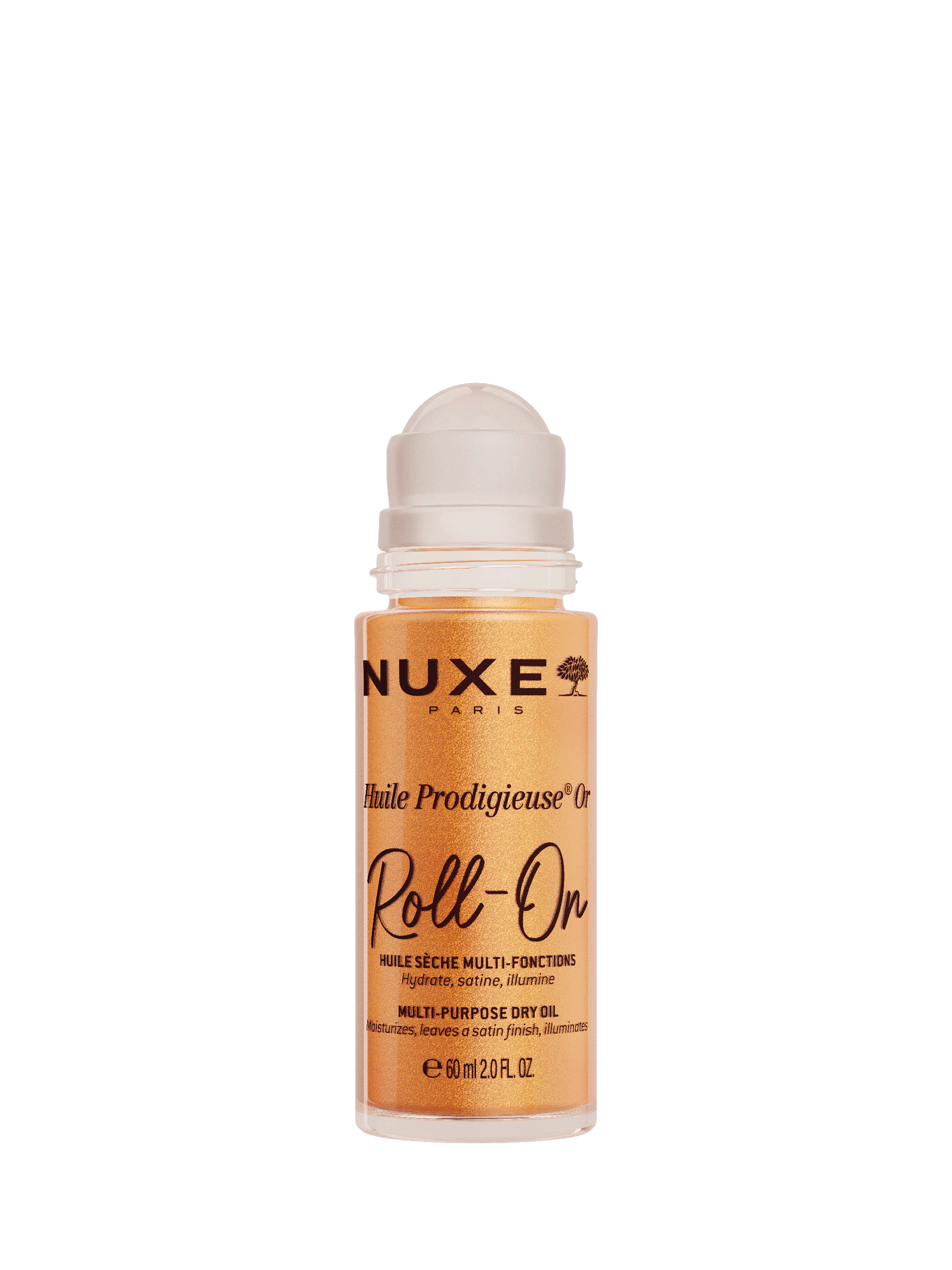 Product image 2 of 9, which shows NUXE Roll-On Huile Prodigieuse® Multi-Purpose Dry Oil for Face, Body and Hair Shimmer, 60ml