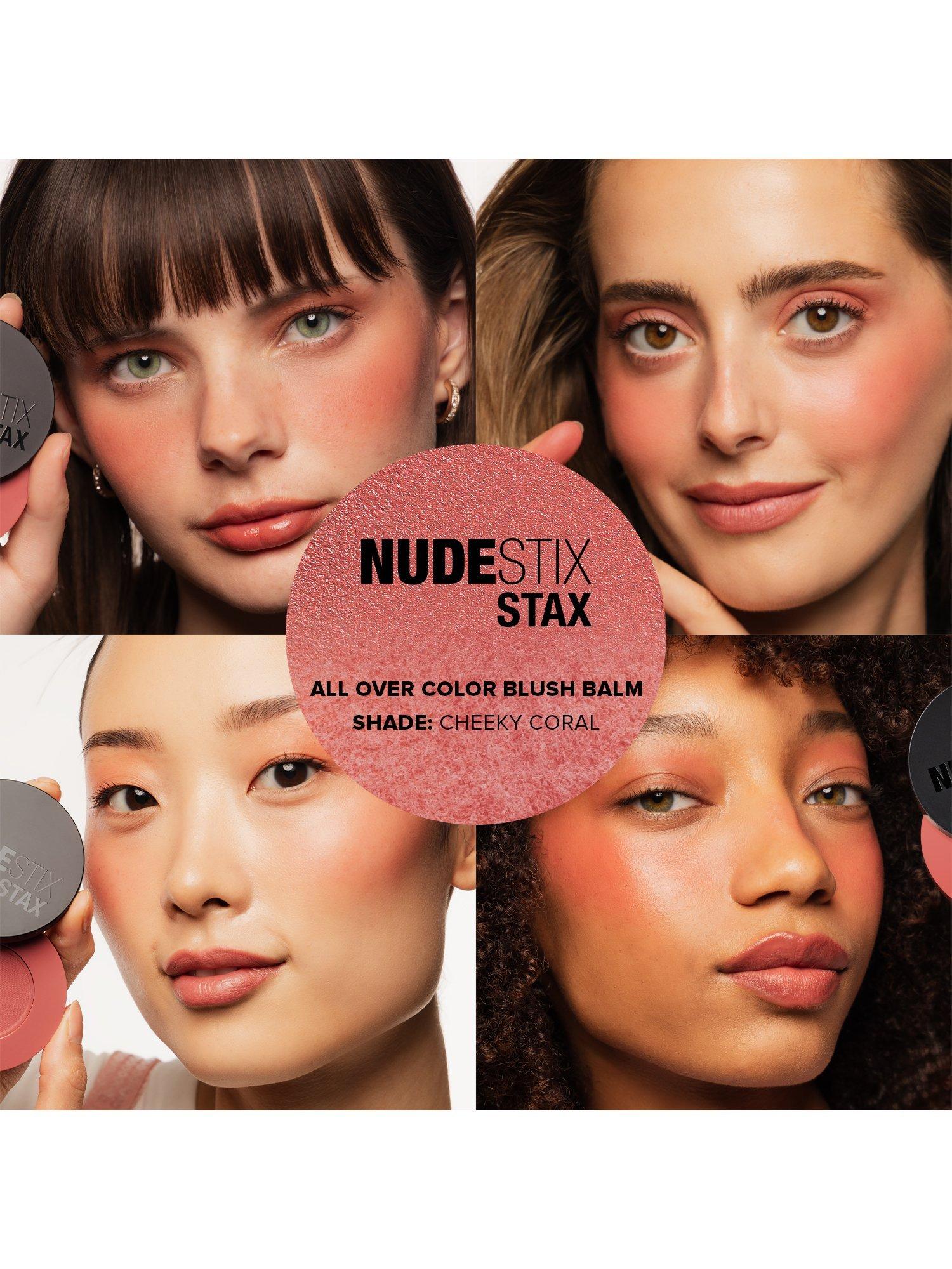 Product image 4 of 11, which shows Nudestix Stax All Over Colour Blush Balm, Cheeky Coral