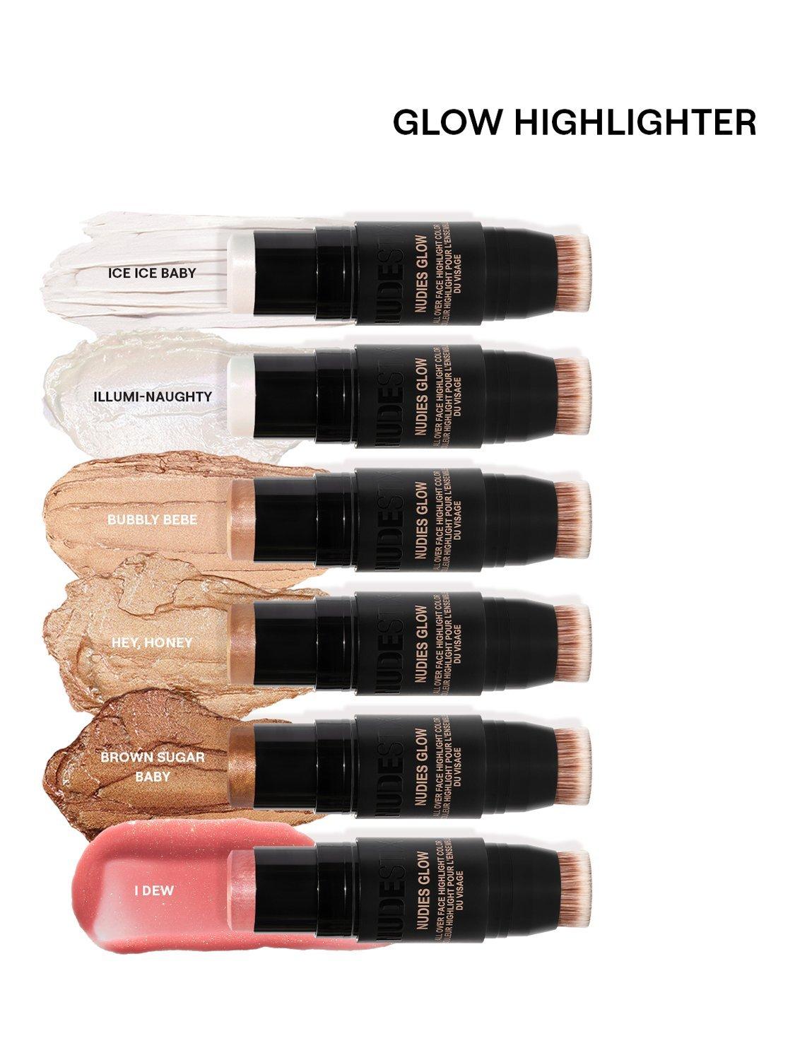 Product image 10 of 11, which shows Nudestix Nudies All-Over Face Colour Glow Highlighter, I Dew