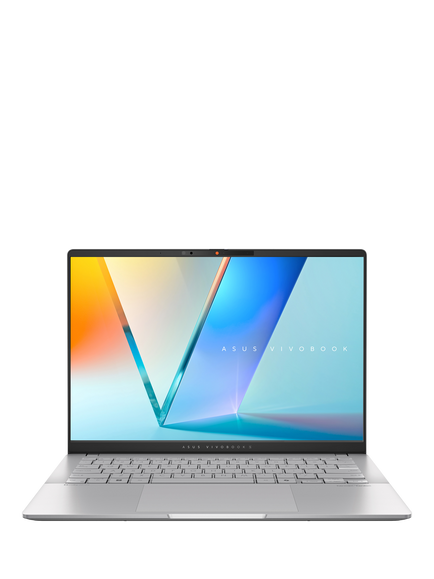ASUS Vivobook S14 Laptop, AMD Ryzen AI 7 Processor, 16GB RAM, 1TB SSD, 14” WUXGA OLED, Silver - view 2, Silver