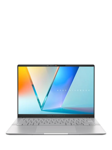 ASUS Vivobook S14 Copilot+ PC Laptop, AMD Ryzen AI 5 Processor, 16GB RAM, 1TB SSD, 14” WUXGA OLED, Silver - view 2, Silver