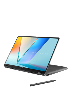 ASUS Vivobook 16 Flip Copilot+ PC Convertible Laptop, Intel Core Ultra 7 Processor, 32GB RAM, 1TB SSD, 16” 3K OLED Touchscreen, Grey, Grey